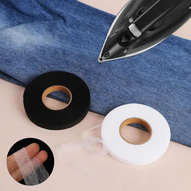 Doppelseitiges Vlies-Einlage-Klebeband zum Aufbügeln bin Saum, Klebebandkante zum Verkürzen von Reparaturhosen für Hüte, Kleidung, DIY, NäHenne, Basteln