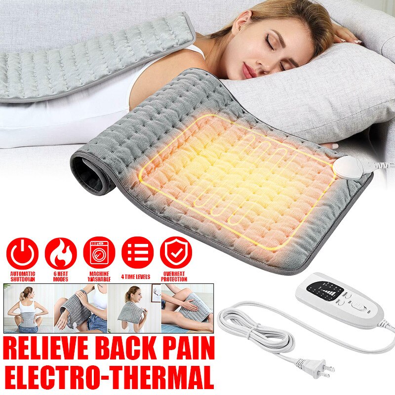 Physiotherapy Heating Pad Electric Blanket Fast Relief Pain Relax for Muscle Shoulder Neck Back Damp Dry Heat Therapy 75x40cm