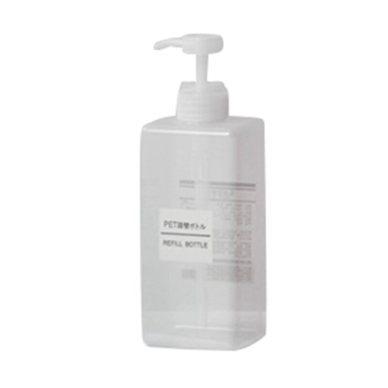 250/450/650ml plastic reisflesjes met lege, doorzichtige vierkante flessen, zeepschuim, schuimpomp, vloeibare douchegel, schuimpomp: Tl