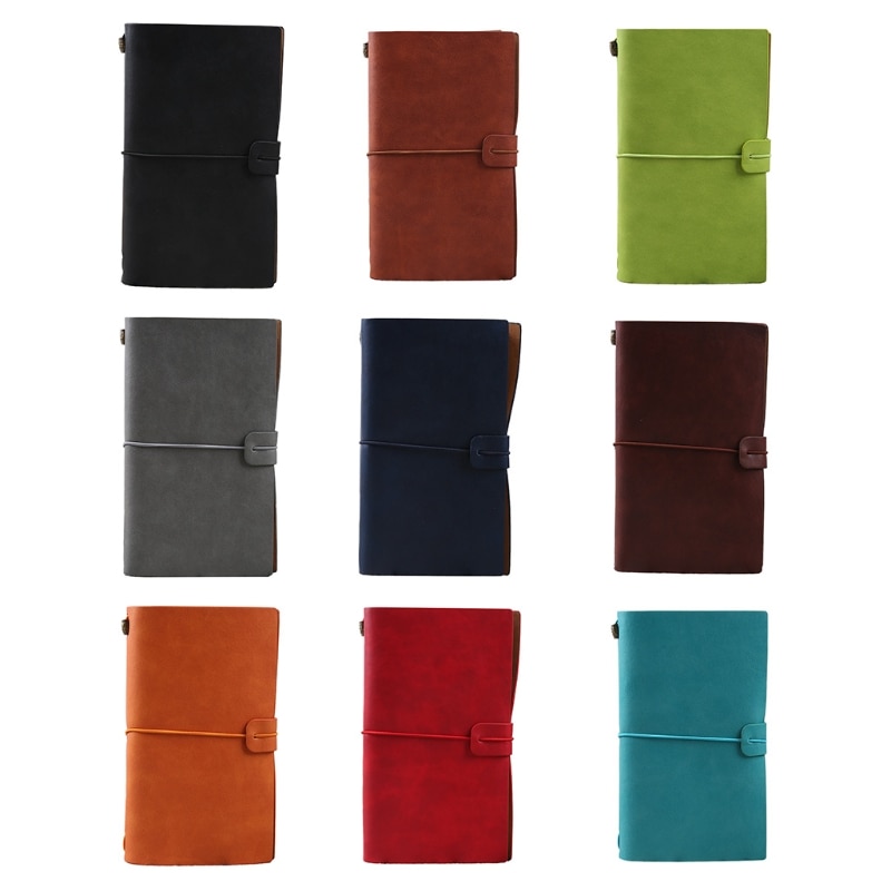 Travel Handcrafted Diary Notebook Engraved Leather Journal Message Notebook Handwriting Pocketbook Stationery