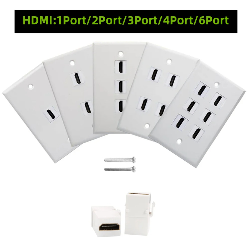 Female Connector Hdmi Wall Socket Plug Insert Jack Outlet Panel Mount Support 4k 3d Ethernet For All Standard Wall Socket Plate