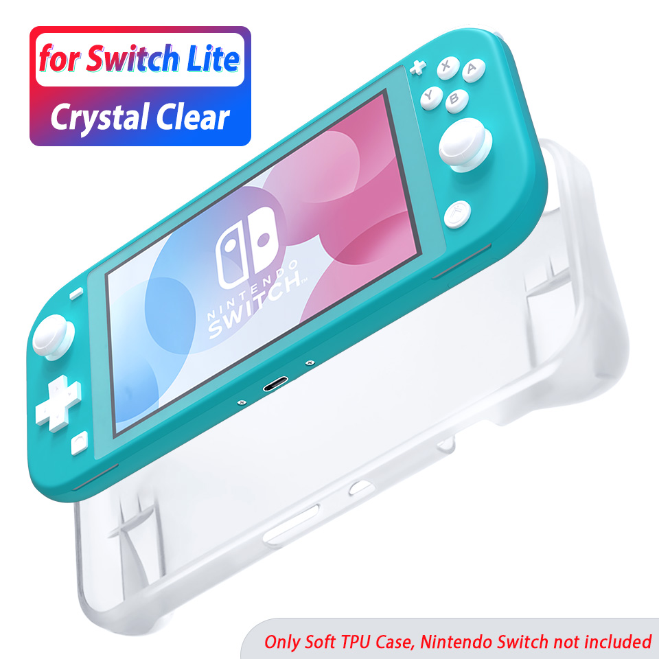 Soft Silicone Cover for NS Switch Lite Capa Protective Silicon Fundas TPU Coque Shells for Nintendo Switch Lite Case Clear Black: Clear-Switch Lite