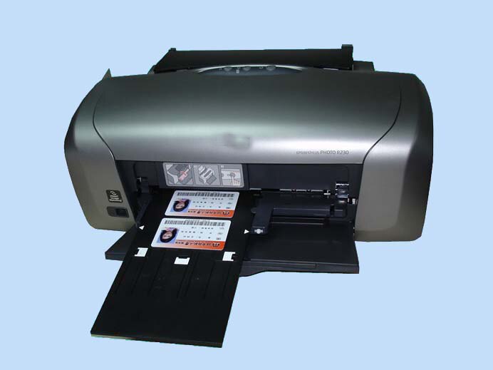 5x pvc -id -fack för plastkort för utskrift av epson  r260 r265 r270 r280 r290 r380 r390 rx680 t50 t60 a50 p50 l800 l801 r330