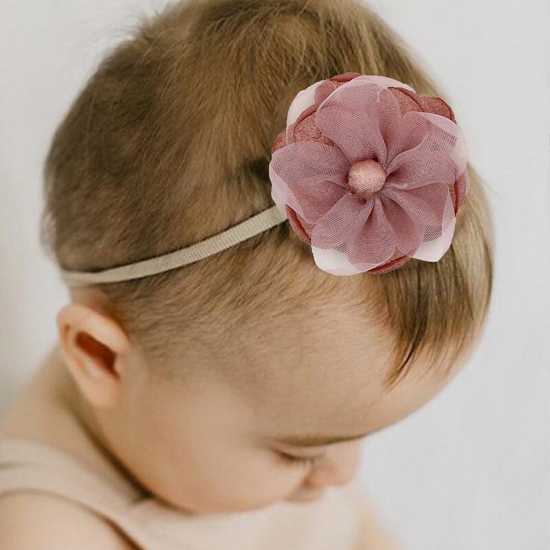 10 stücke Prinzessin Neugeborenen Mädchen Stirnband Blumen- Bowknot Elastische Baby Nylon Haar Zubehör einstellen Für freundlicher Fotografie Zubehör