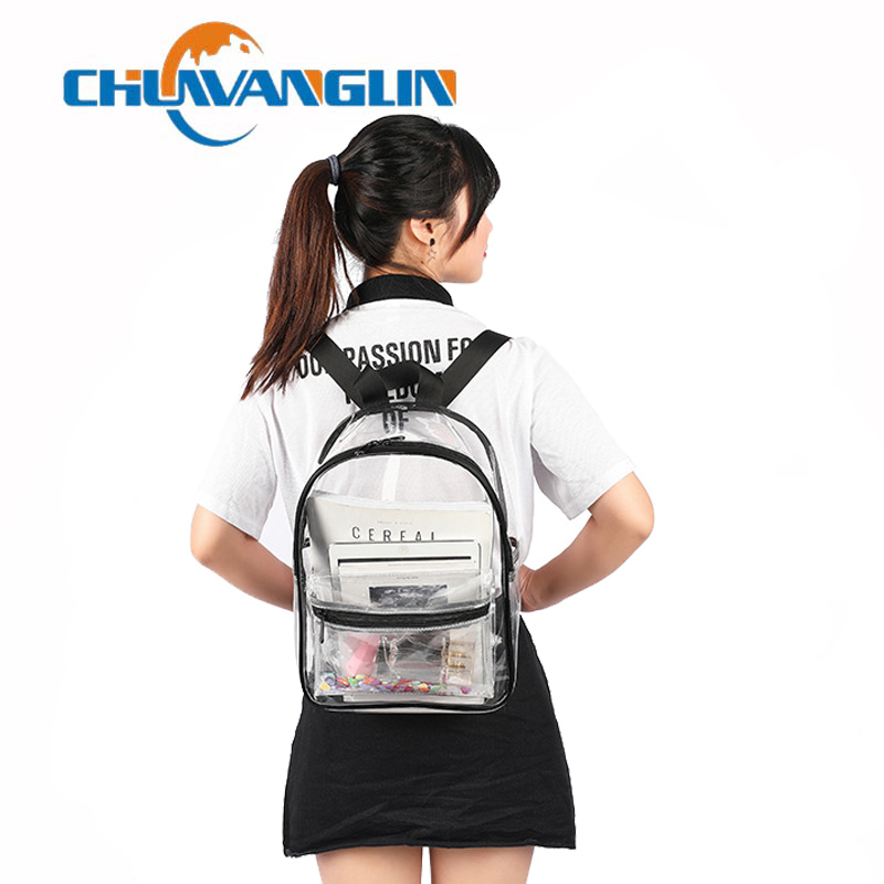 Chuwanglin transparante rugzak voor dames, dames, heren, schooltas voor meisjes, tieners, vrouwelijke rugzak, rugzak  a52505
