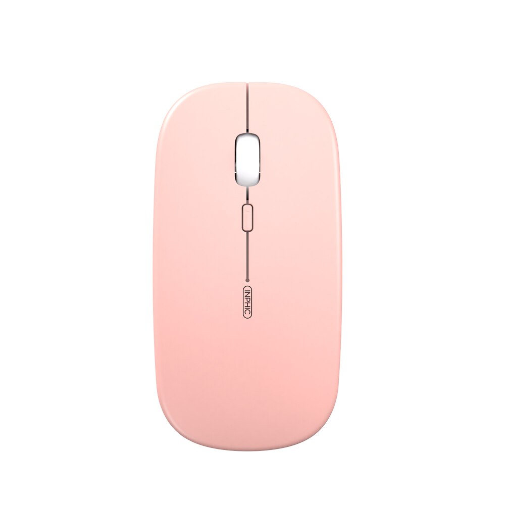 Wireless Mouse Computer Mouse Silent Mause Rechargeable Ergonomic Mouse 2.4Ghz 1600dpi USB Optical Mice For Macbook Laptop PC: pink