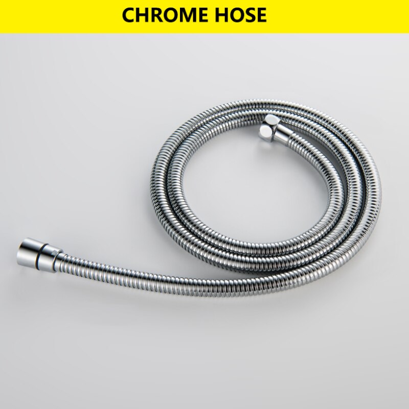 Shower Bar Set with Sliding Bar Solid Brass Outlet Connector 2 Functions Hand Shower 1.5m Hose Adjustable ABS Holder Matt Black: Hose Chrome