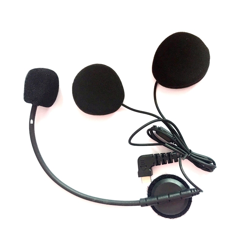 Type-c usb øretelefon mikrofon højttaler til bt -s2 bt-s3 motorcykel bluetooth intercom interphone til åben ansigt hjelme