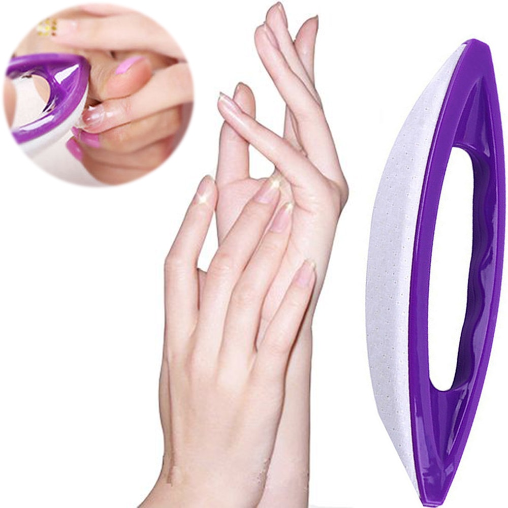 1pc bærbare fåreskinds neglevoksblok buffer neglekunst pleje polish manicure tips filer pedicure cuticle remover værktøjer