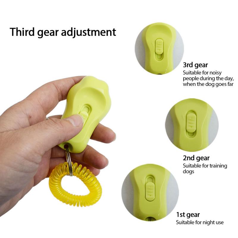 1pcs Dog Training Sound Piece Adjustable Training Clicker Plastic Dogs Trainer Pet Foot Print Sound Training Device