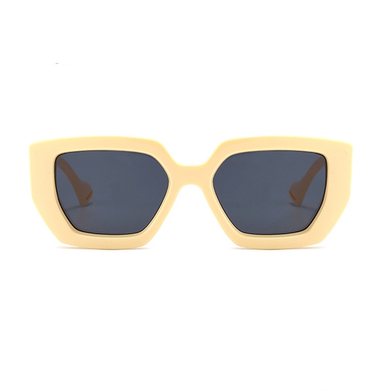 Vintage vierkante zonnebrillen voor dames en heren, beroemd luxe merk, grote frame-gradiënt zonnebril voor dames  uv400