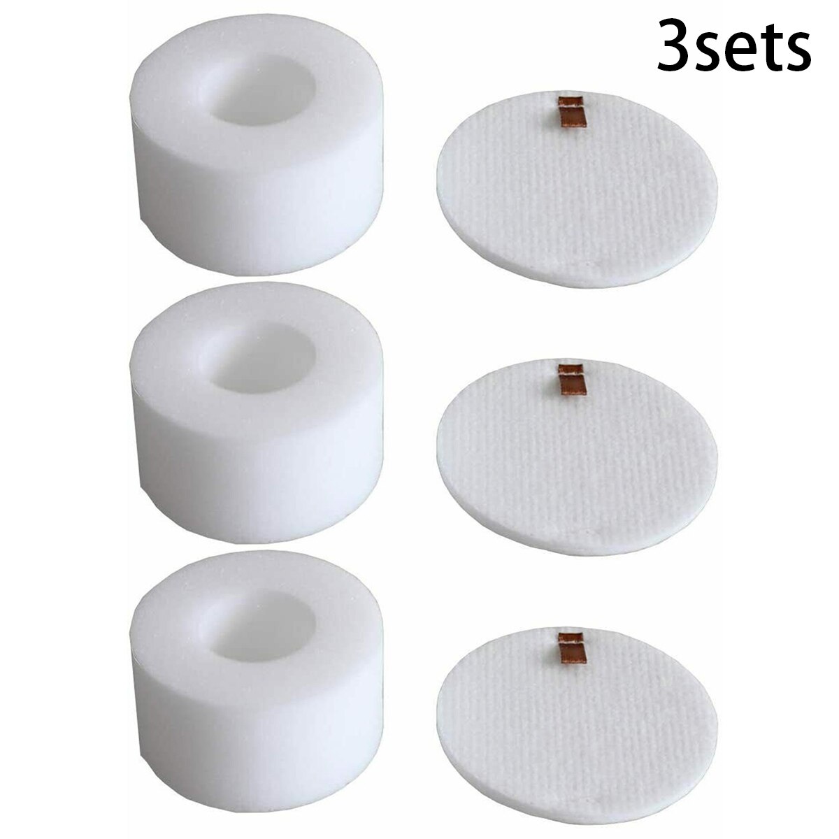 Filtro de esponjas para aspiradora vertical, accesorios de repuesto blancos para Shark NV601UK NV601UKT NV600UK, 3 piezas de limpiador