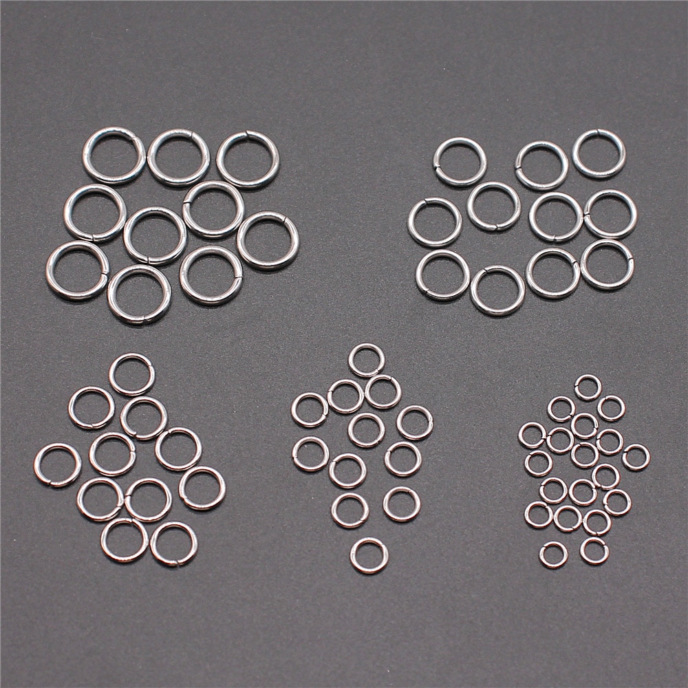 100Pcs Rvs Ringetjes & Split Ring Voor Sieraden Maken Diy Sieraden Bevindingen Sieraden Accessoires 3Mm 4mm 5Mm 6Mm 7Mm