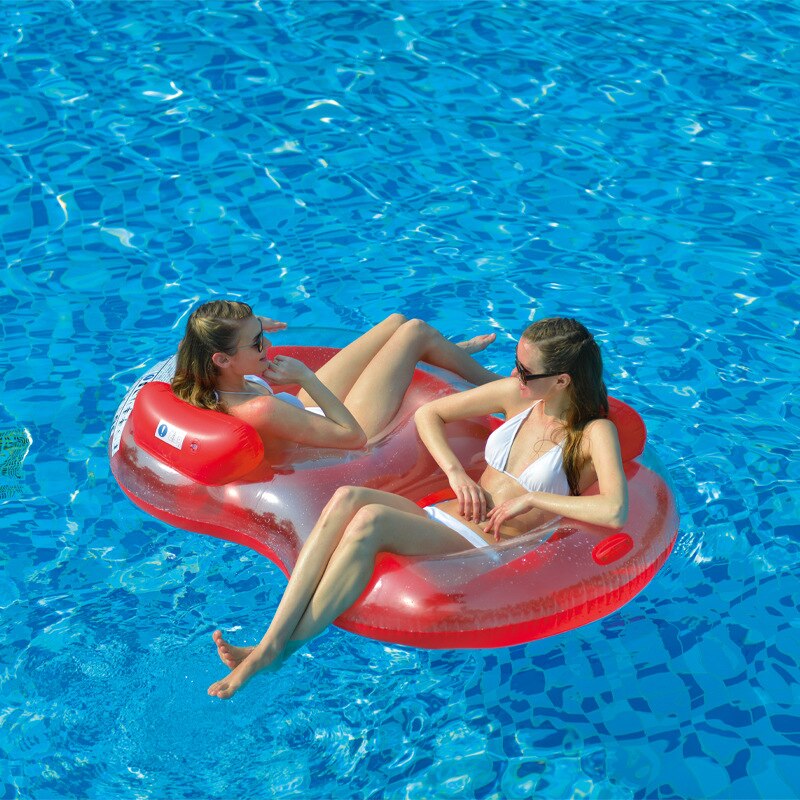 Summer Swimming Pool Foldable Inflatable Floating Row Bed Inflatable Deck Chair for Kids & adult Swimming Mattress