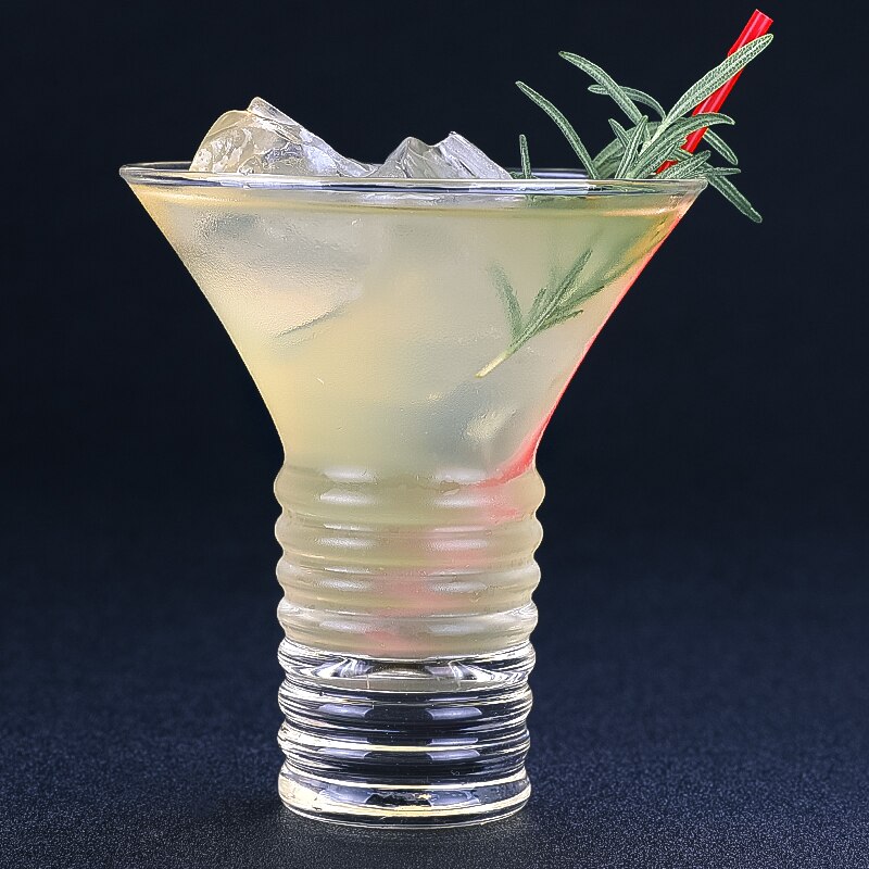 200ml Martini Glass Cup Spiral Foot Cocktail Glass... – Grandado