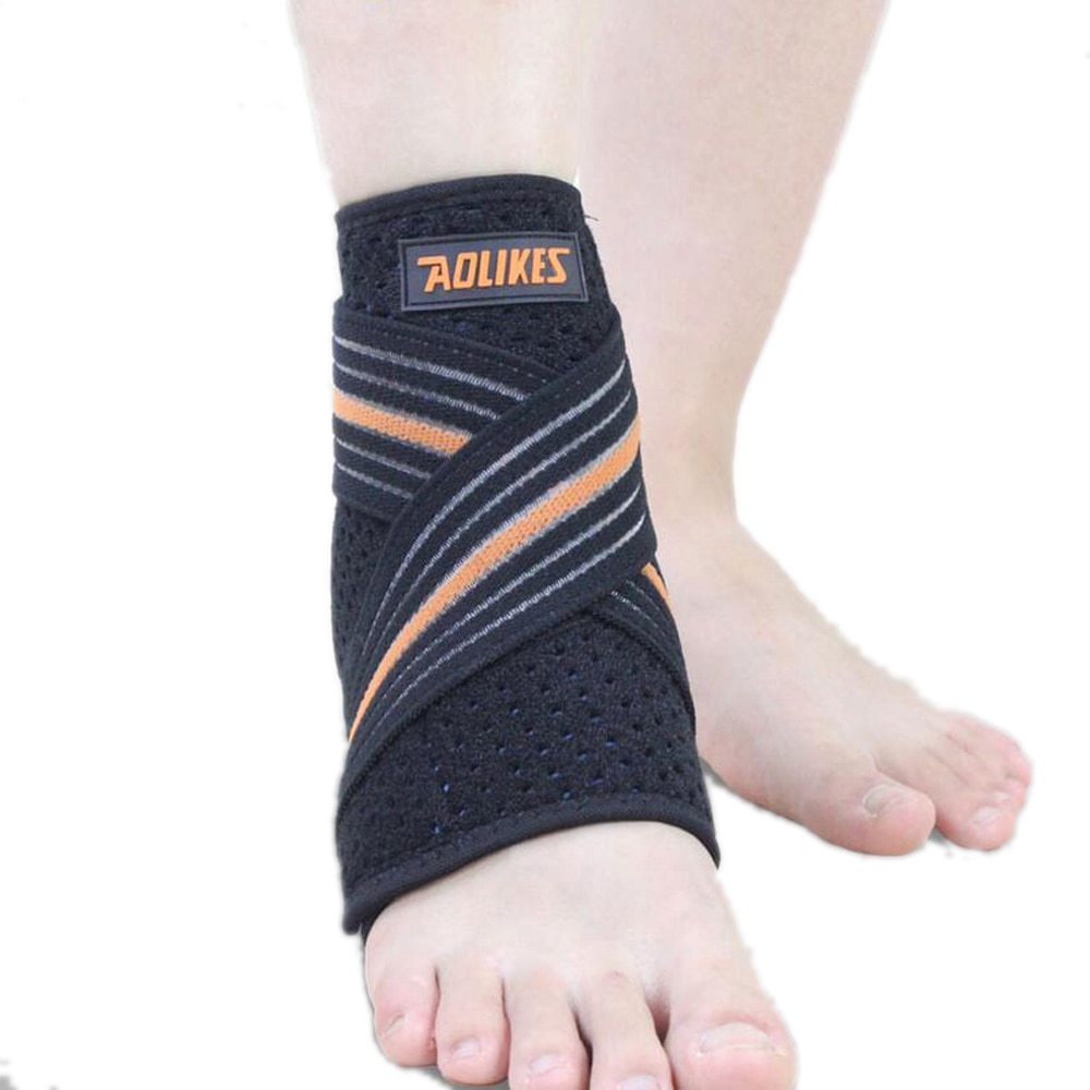 1 pc Sport Ademend Enkelbrace Protector Verstelbare Enkel Ondersteuning Pad Bescherming Elastic Brace Guard Ondersteuning Voetbal