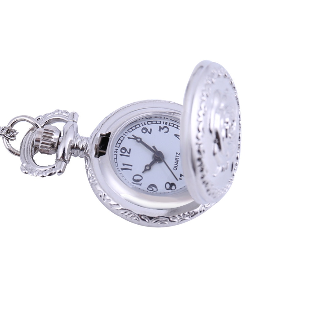 Vintage Pocket Watch Personality Retro Large Pocket Watch Engraved Quartz Pocket Watch Часы