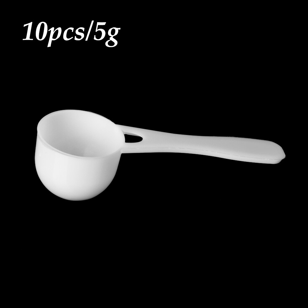 Cuchara medidora de plástico para cocina, pequeñas tazas de café, proteína, leche en polvo, Mini báscula de cocina, suministros para hornear, 1/3/5/10g, 10 Uds.: 5g