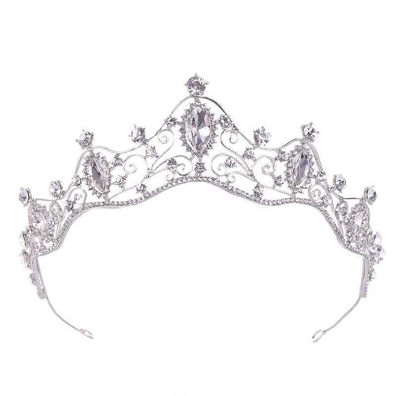 Børn krone krystal rhinestone bryllup hår tilbehør til brudepige børn piger tiara hår ornamenter fest