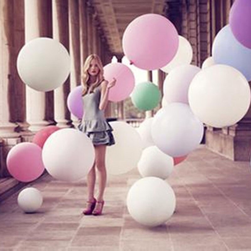 36 pouces géant 90cm coloré rond Latex ballons hélium gonflable mariage fête d'anniversaire grand ballon fête décoration fournitures