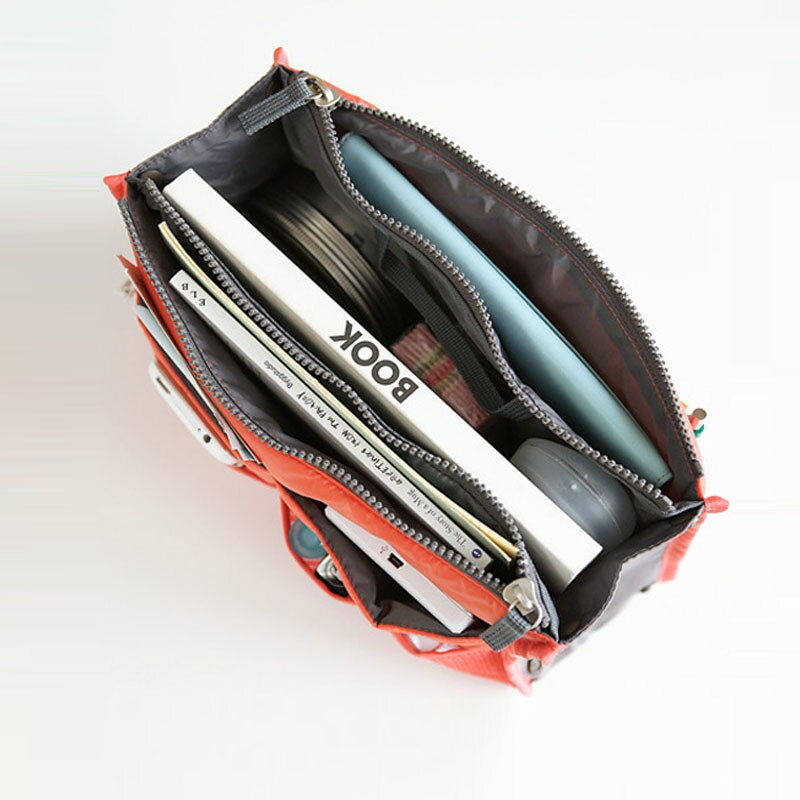 Inserto dell'organizzatore Del Sacchetto Per Le Donne di Nylon Organizzatore di Viaggi-Del Sacchetto Inserto della Borsa del Sacchetto-Dell'organizzatore Della Signora di Trucco Cosmetico del Sacchetto A Buon Mercato Delle Donne tote