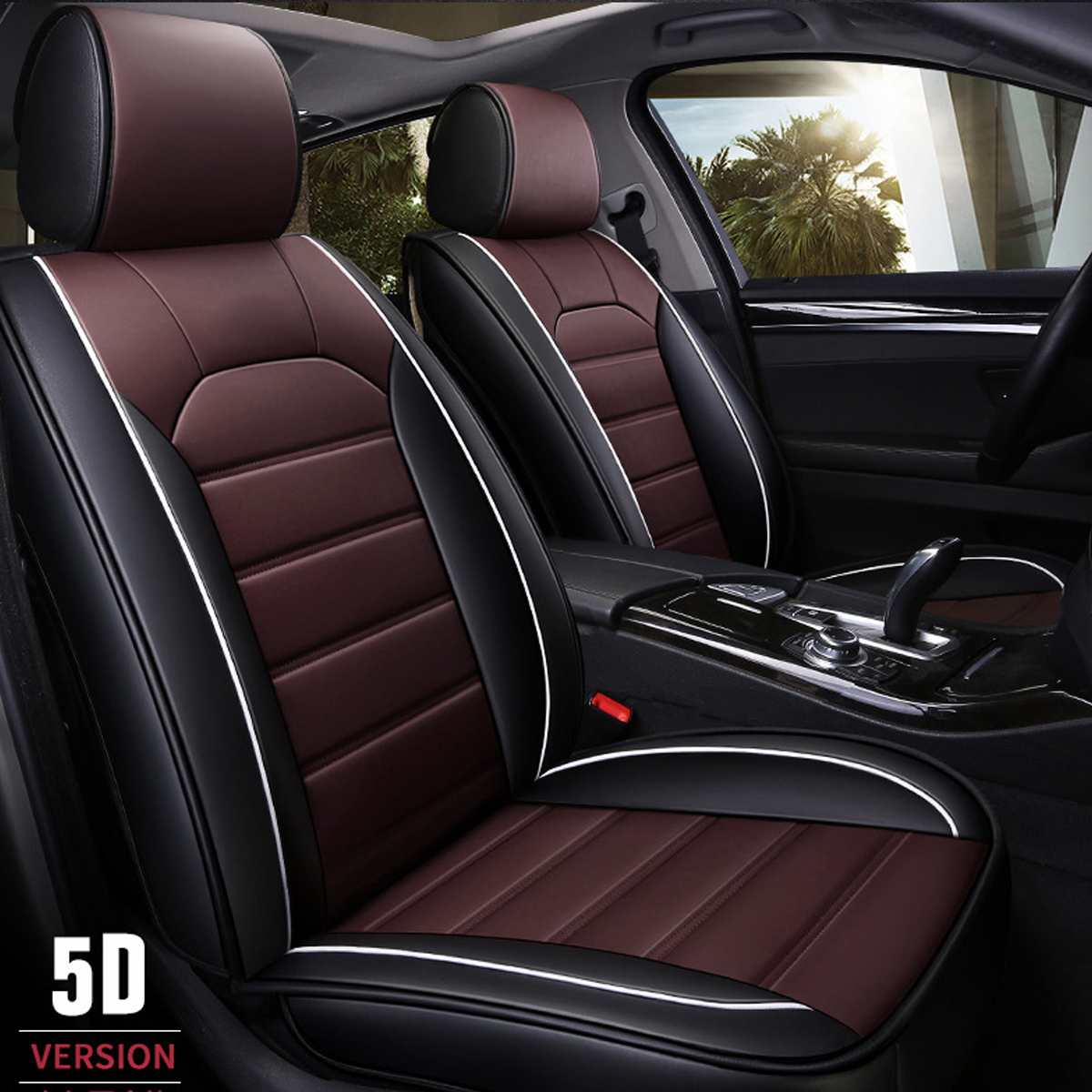 Car Seat Covers Four Seasons Universal Car Seat Cushion Chair Protector Mats Pad Protection Car Interior Accessories: Brown