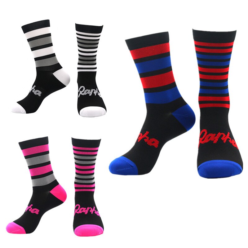 Calcetines deportivos profesionales para ciclismo, medias transpirables para bicicleta de carretera, baloncesto y fútbol, color rosa, nueva