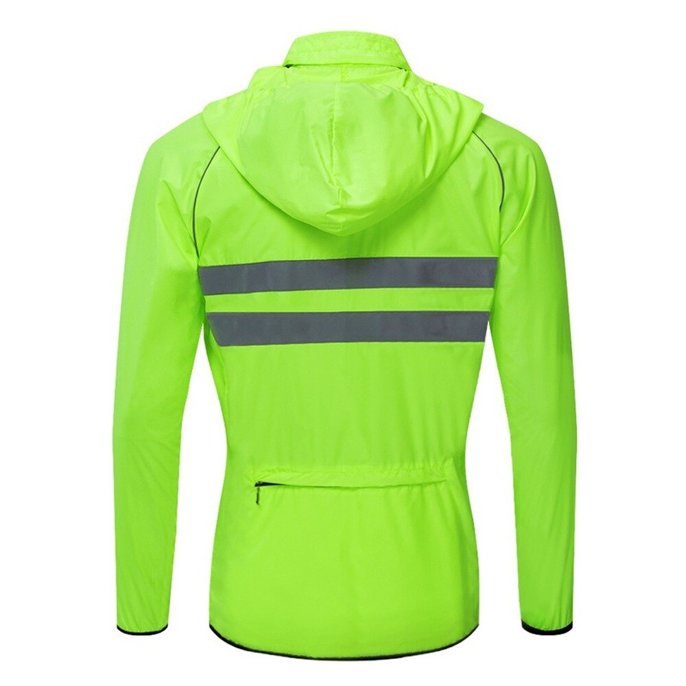 WOSAWE MTB Mountain Road Bike Riding Windbreaker Hooded Windbreaker Reflective Breathable Skin Windbreaker Long Sleeve Jacket