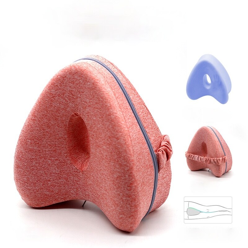 Almohada ortopédica con memoria en forma de corazón, pinza de algodón para pierna, espuma viscoelástica, alivio de cadera, cuña trasera: Red