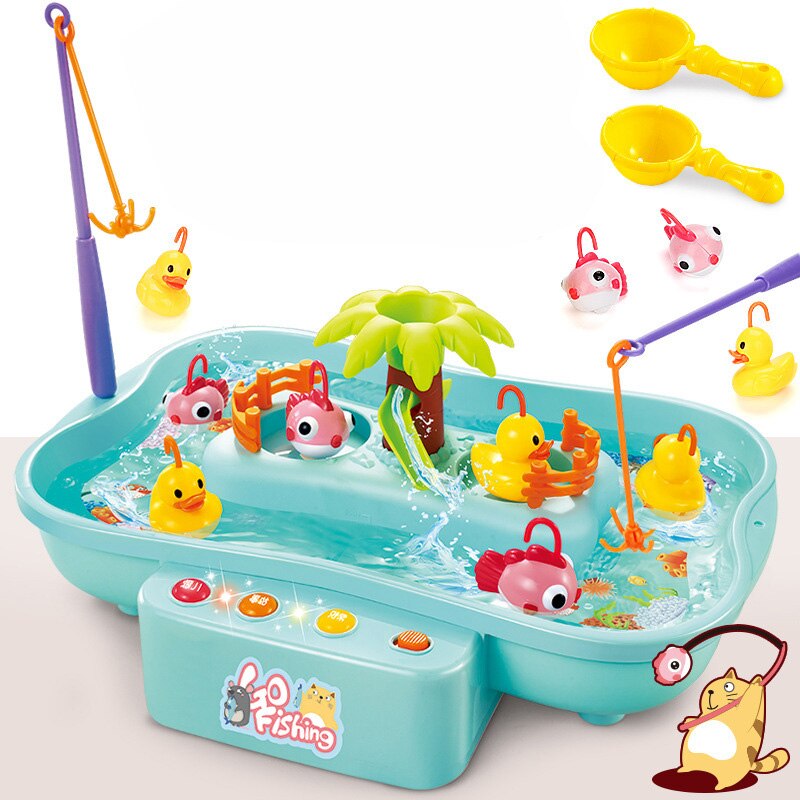 Kinder Wasser Spielzeug Elektrische Rotierenden Musik Multi-Funktion Hydrodynamischen Zyklus Angelrute Rod Spielzeug Für Kinder g l c