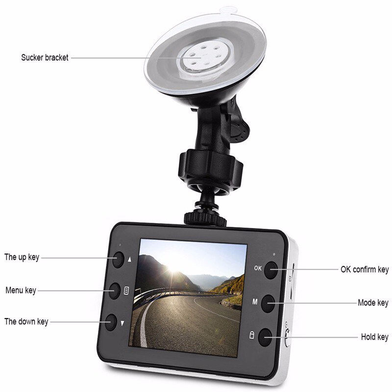 Mini Camera Recorder K6000 Camcorder 2.3" 1080 Full Drive Auto Tachograph 90 Degree Shooting Angle Night Vision