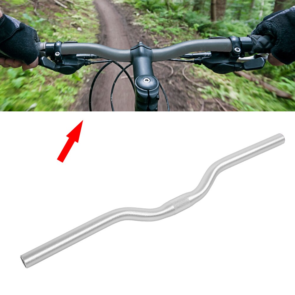 Guidon de vélo ville à pignon fixe en alliage d'aluminium, 5 couleurs, rétro vintage, 25.4mm x 25.4mm, guidon de vélo 520: silvery