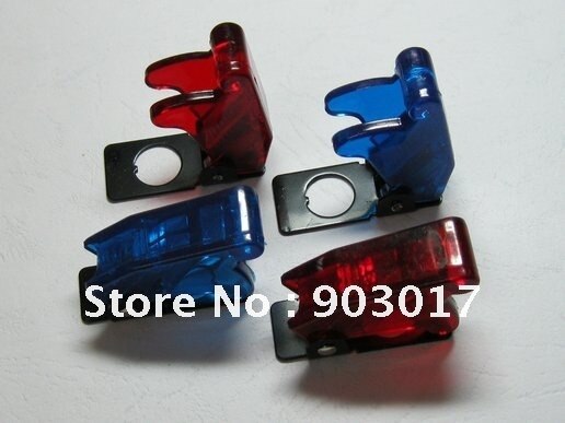 Veiligheid Flip Cover voor Tuimelschakelaar Transparant Blauw of Rood 10 Stks Per Lot hHOT Verkoop