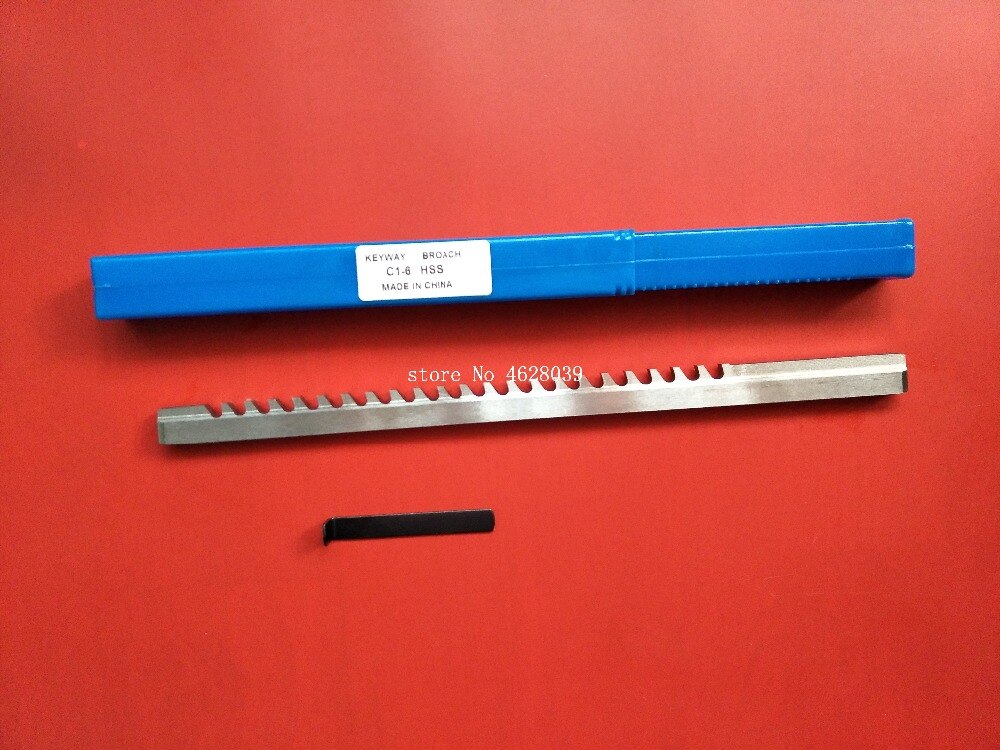 Outil de coupe de Keyway et de cale, broche de Keyway de Type poussoir HSS 6mm C1, taille métrique pour le travail des métaux de routeur CNC