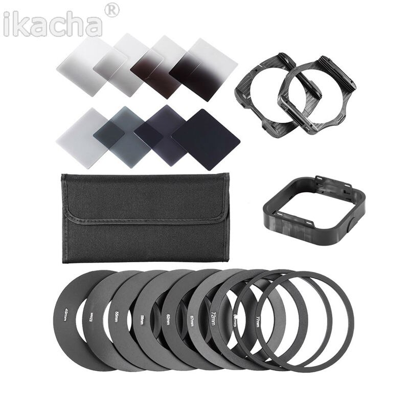 20in1 Neutrale Dichtheid Geleidelijke ND2 ND4 ND8 ND16 Filter Kit 49 52 55 58 62 67 72 77 82mm voor Cokin P Set SLR DSLR Camera Lens