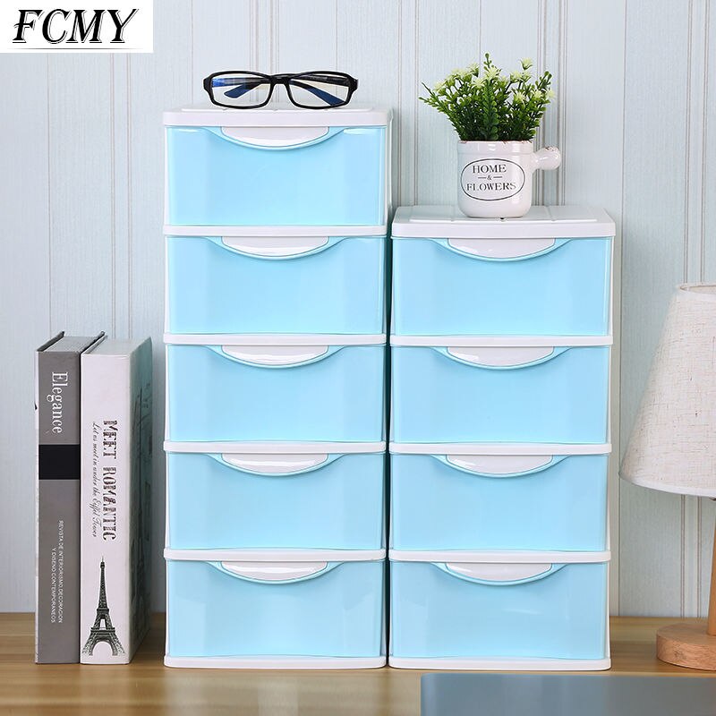 4-layer Drawer Desk Storage Box Plastic Document Sundries Holder Cosmetic Cabinet Storage Organizer Desktop Makeup Organizer Box