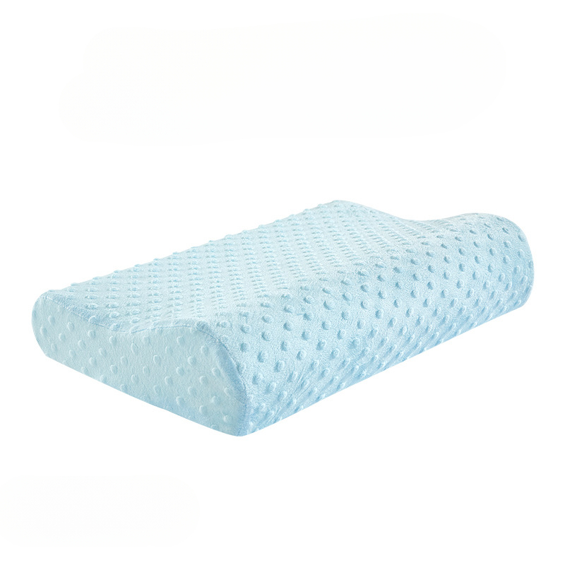Almohada larga de espuma viscoelástica, almohada de cama, protección del cuello, almohada de maternidad en forma de rebote lento para dormir, almohadas ortopédicas: 45 x 70 / Verde