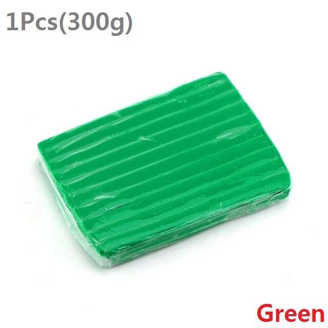 Plastilina de colores para niños, arcilla polimérica de textura suave hecha a mano para hornear, juguete educativo para niños de 12x9x300 cm, 1,6g, 1 unidad: Green