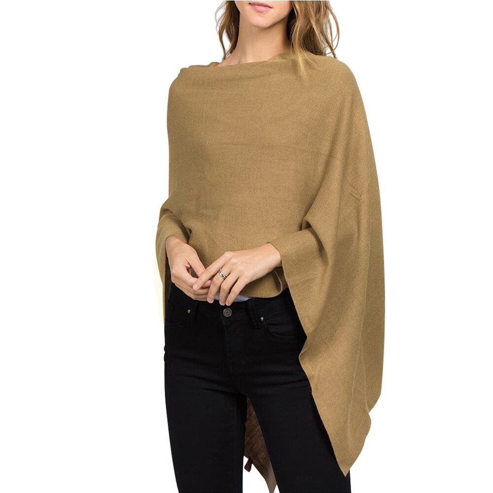 polyvalent châle couleur unie infini écharpe châles multi-fonction pull pull grande taille personnes anniversaire: Kaki foncé