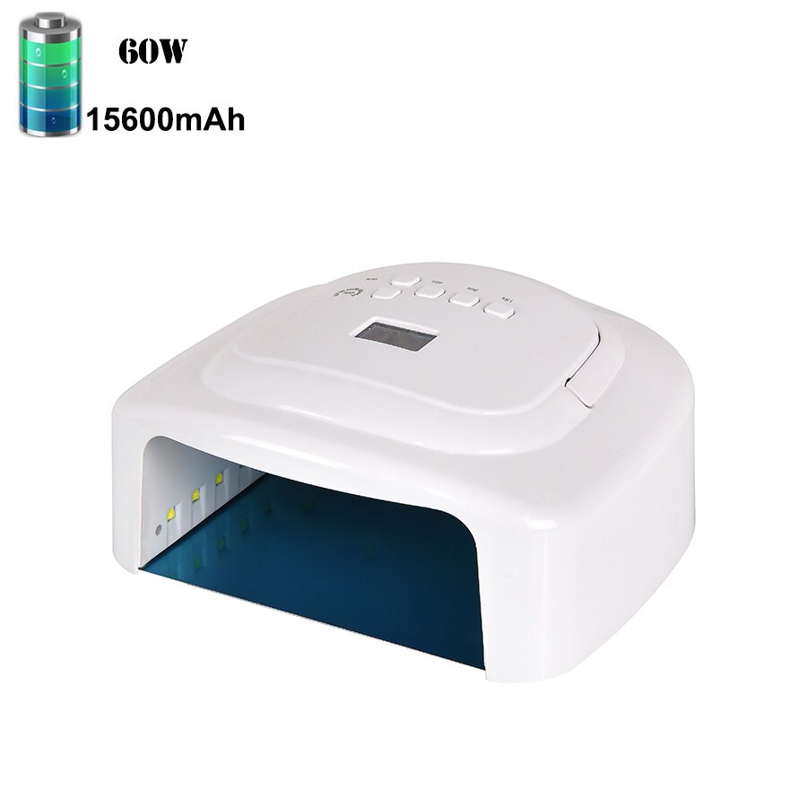 Rechargeable ongles UV lampe sans fil Gel vernis sèche UV polymérisation lumière pédicure manucure Machine lampe LED pour ongles: S18 15600mAh 60W / LES USA