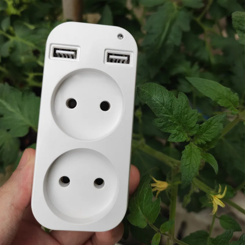 Wall USB plug adapter double Socket Outlet for phone charge Double USB Port 5V 2A UsbIndicator light Z-10