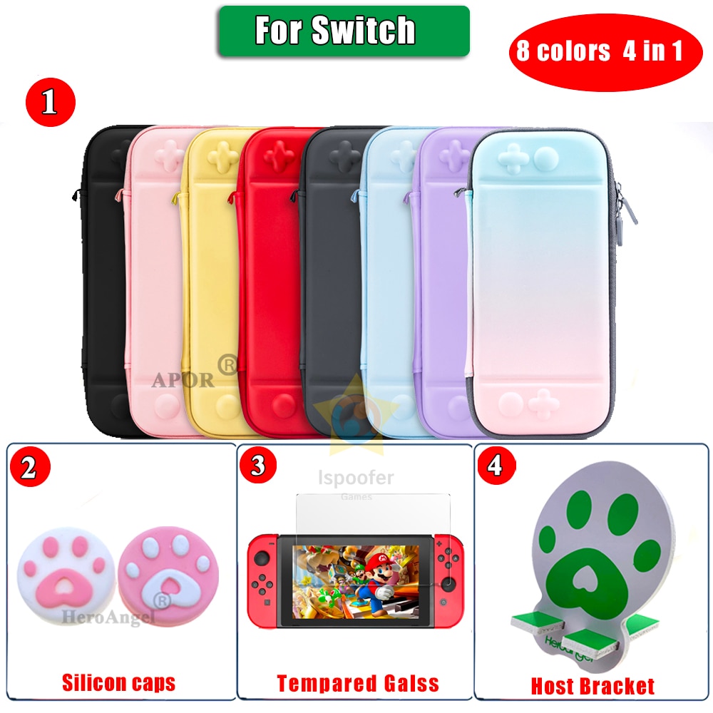 Estuche de transporte portátil para Nintendo Switch NS, funda protectora ultrafina desmontable para PC, carcasa dura, color degradado