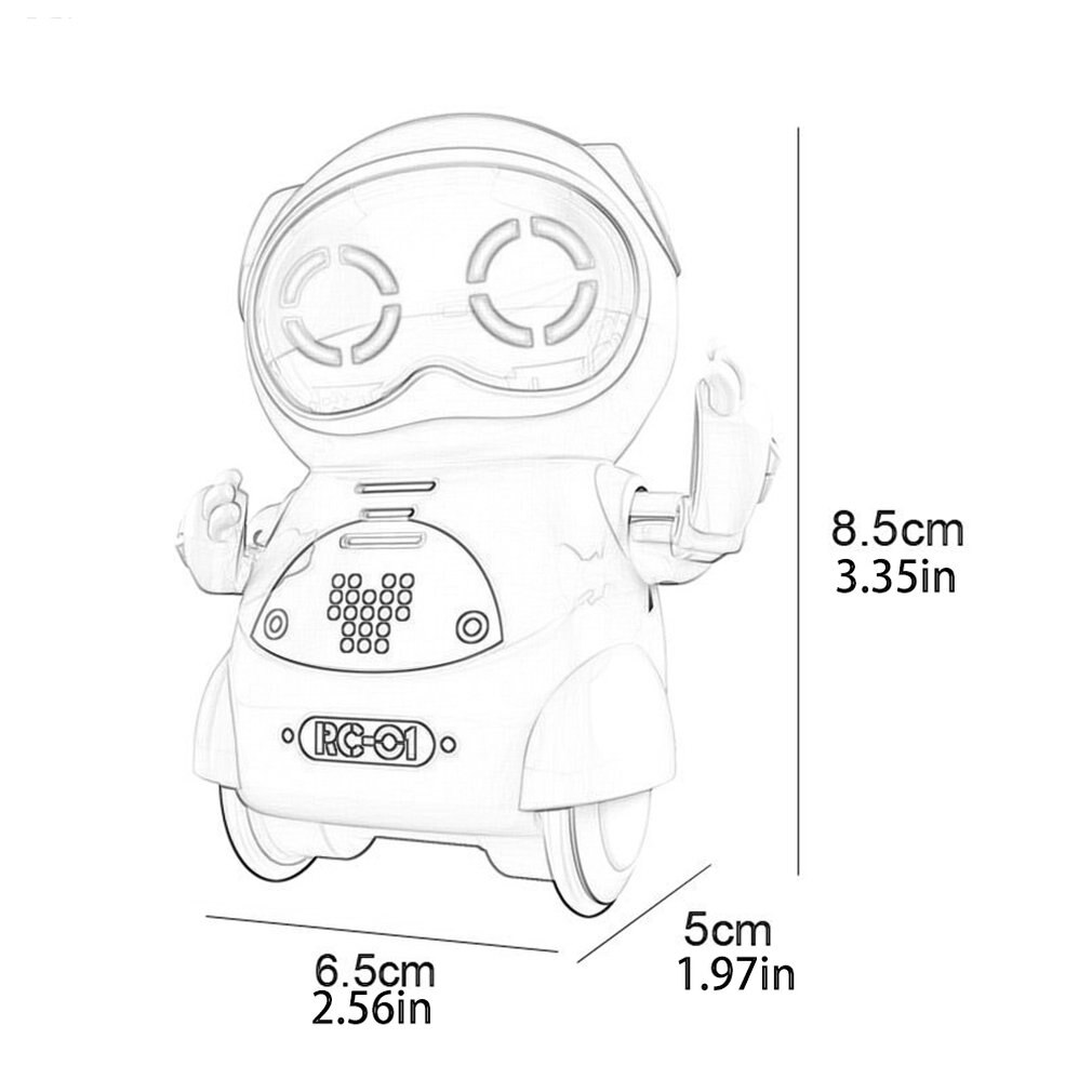 Tasche RC Roboter Reden Interaktive Dialog Stimme Anerkennung Rekord Singen Tanzen Erzählen Geschichte Maschine Mini RC Roboter