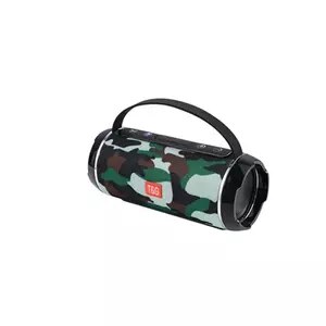20W portable bluetooth speakers TG116C outdoor stereo subwoofer bass wireless mini column speaker with USB TF FM radio AUX MP3: Camouflage
