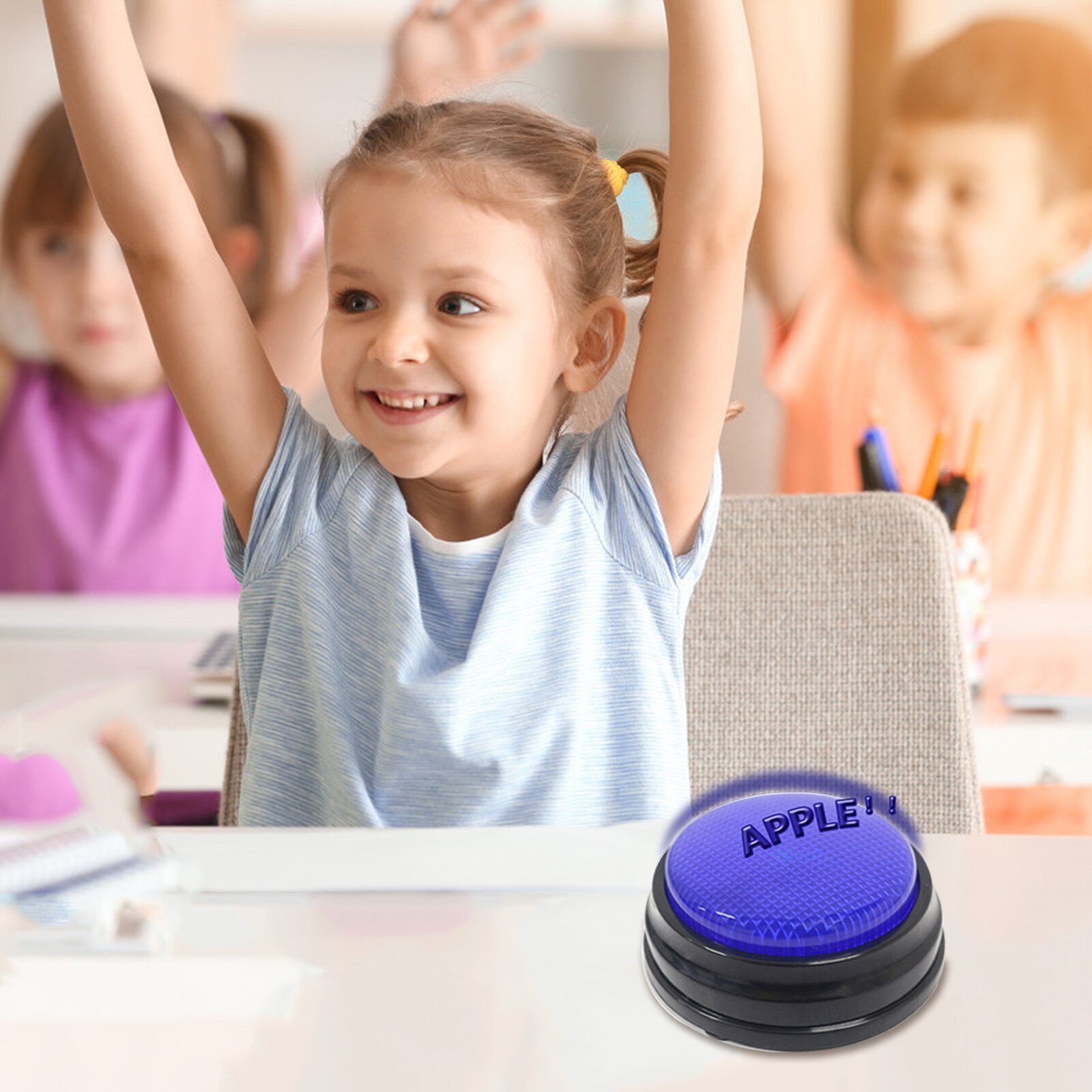 Small Size Easy Carry Voice Recording Sound Button for Kids Interactive Toy Answering Buttons