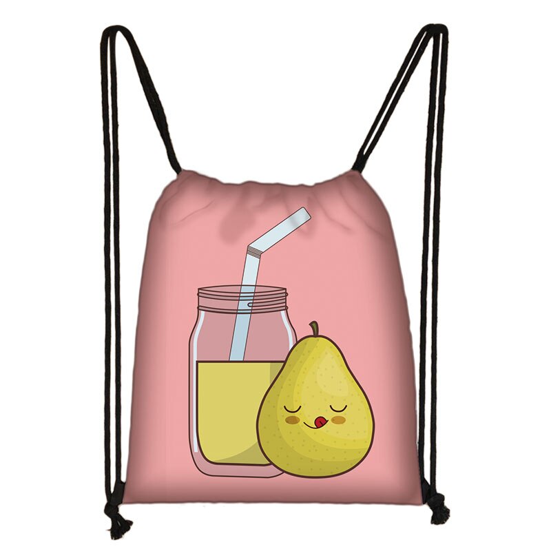 Avocado Lemon Backpack Women Softback plecak Ladies Storage torba ze sznurkiem do podróży dziewczyny Daypack torba na książki uchwyt na buty prezent: skdavocadocw18