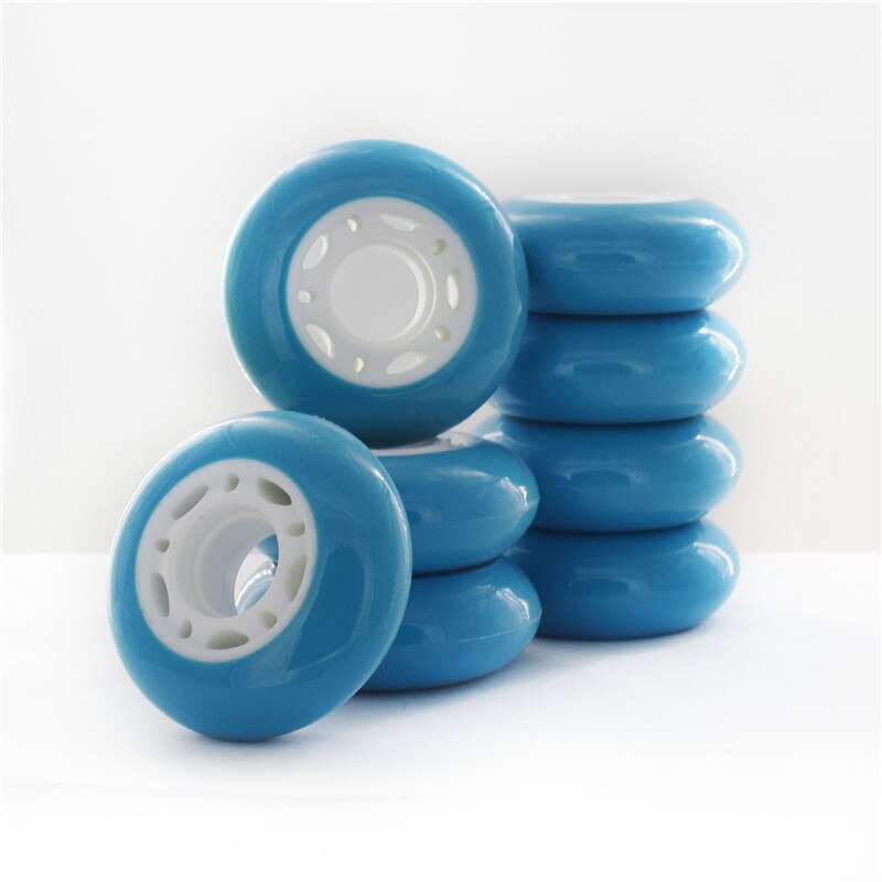Ruedas rojas o azules de 82A para niños, ruedas de 64, 70 y 72mm para patines en línea, 24mm de ancho, 8 unids/set por juego