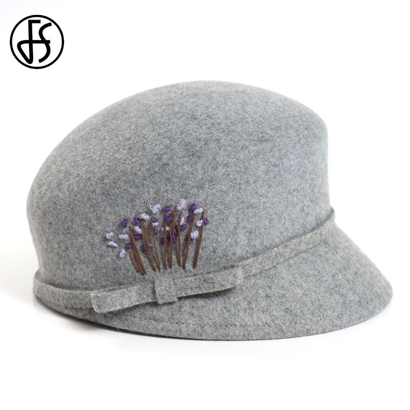 Fs Fedora Hoed Voor Vrouwen Wol Brede Rand Zwart Roze Winter Vilten Hoeden Mode Dames Cloche Hoed Kerk Chapeau