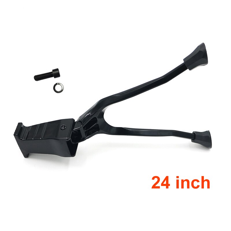 Double Bike Stand Bike Kick Stand For 20" 24" 26" 700C(28") Bicycle MTB Bike Parking Stand soporte bicicleta bicycle accessorie: 24 inch black