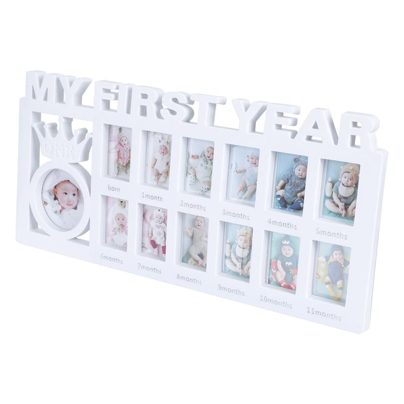 Large My First Year Picture Frame 12 Month Baby Milestone Picture Frame